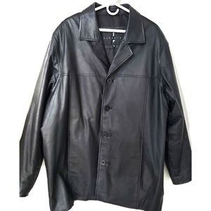Joshua Ross Men's Leather Jacket Coat